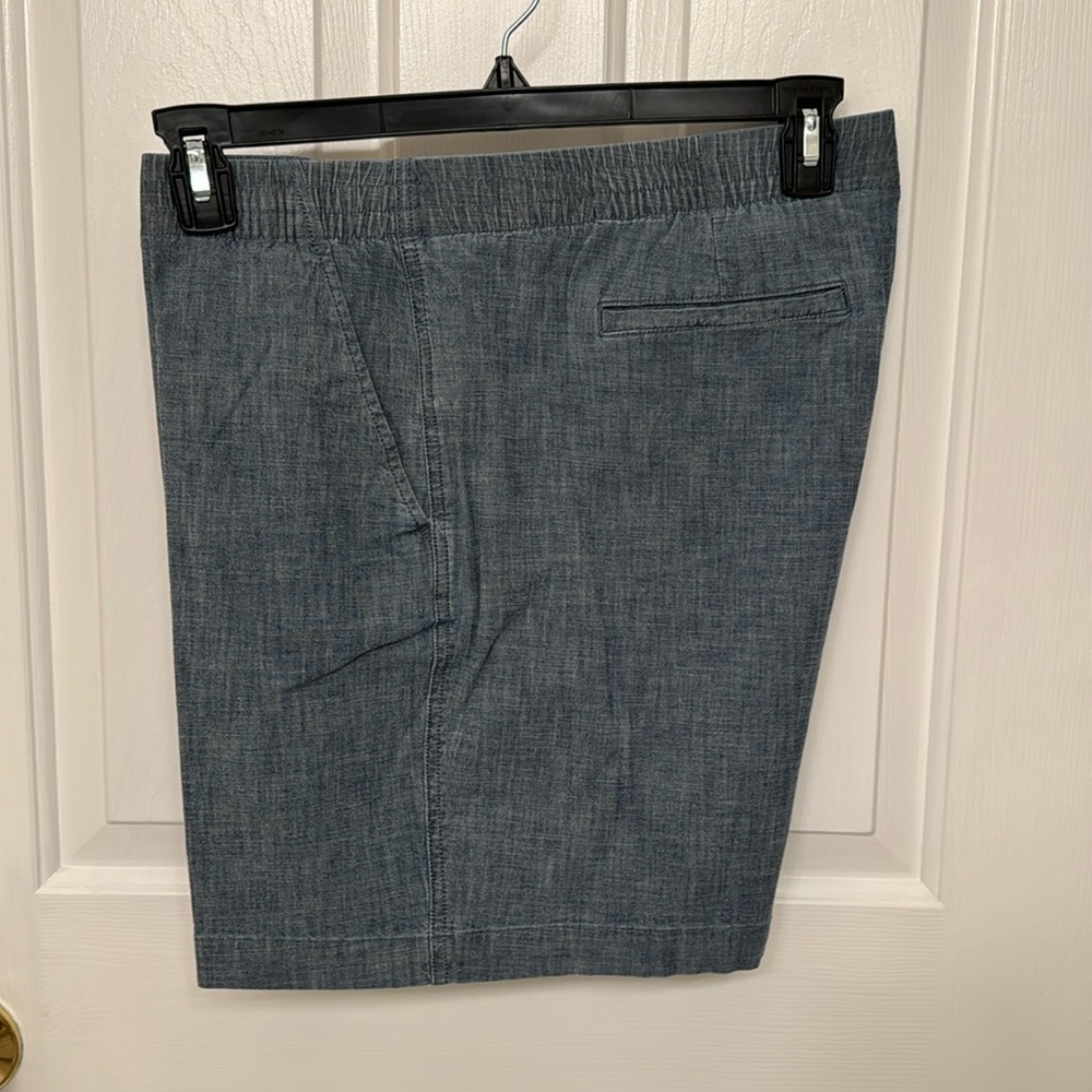 Elastic waist faux jean cotton shorts 18 Petite Mid Rise